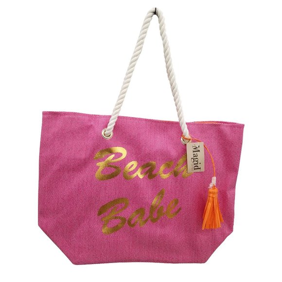 Magid Handbags - 🆕Magid Beach Babe Pink Straw Tote Bag Magid Handbags - 🆕Magid Beach Babe Pink Straw Tote Bag